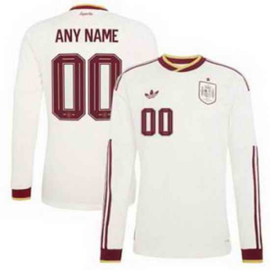 Men 00 Spain Custom World Cup 2026 Away Replica Jersey   2